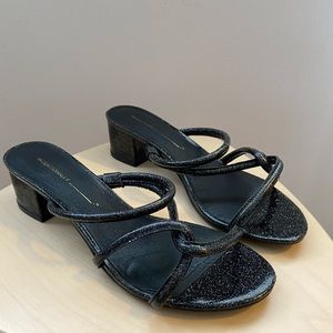 Intentionally Blank Tami Black Glitter Heels